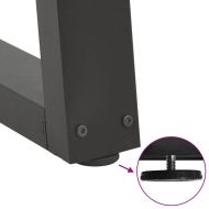 Крака за трапезна маса, V-образни, 3 бр., антрацит, 90x(72-73,3) см, стомана