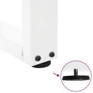 Крака за масичка за кафе, V-образни, 2 бр., бели, 60 x (42-43,3) см, стомана