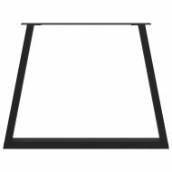 Крака за трапезна маса, V-образни, 3 бр., черни, 100 x (72-73,3) см, стомана