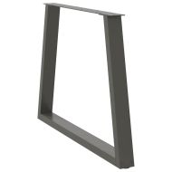 Крака за трапезна маса, V-образни, 2 бр., антрацит, 100x(72-73,3) см, стомана