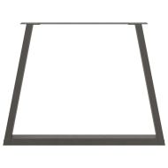 Крака за трапезна маса, V-образни, 2 бр., антрацит, 100x(72-73,3) см, стомана