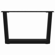 Крака за масичка за кафе, V-образни, 2 бр., черни, 60 x (30-31,3) см, стомана