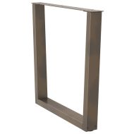 Крака за трапезна маса, V-образни, 3 бр., естествена стомана, 80 x (72-73,3) см, стомана