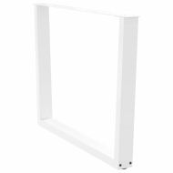 Крака за трапезна маса, V-образни, 3 бр., бели, 100 x (72-73,3) см, стомана