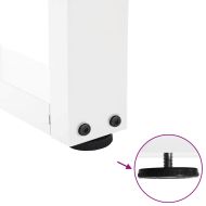 Крака за трапезна маса, V-образни, 3 бр., бели, 100 x (72-73,3) см, стомана