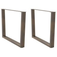 Крака за трапезна маса, V-образни, 2 бр., естествена стомана, 100 x (72-73,3) см, стомана