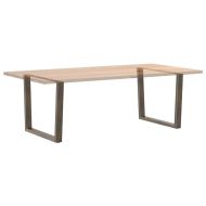 Крака за трапезна маса, V-образни, 2 бр., естествена стомана, 100 x (72-73,3) см, стомана