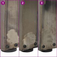 Крака за трапезна маса, V-образни, 2 бр., естествена стомана, 100 x (72-73,3) см, стомана