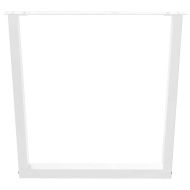 Крака за трапезна маса, V-образни, 3 бр., бели, 80 x (72-73,3) см, стомана