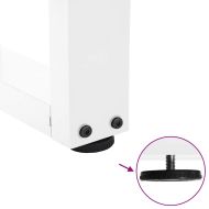 Крака за трапезна маса, V-образни, 3 бр., бели, 80 x (72-73,3) см, стомана