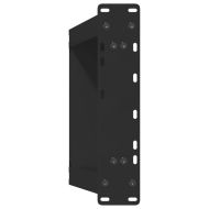 Крака за масичка за кафе, U-образни, 2 бр., черни, 38 x (42-43) см, стомана