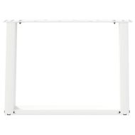 Крака за масичка за кафе, U-образни, 2 бр., бели, 60 x (42-43) см, стомана