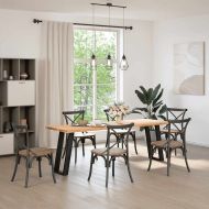 Крака за конзолна маса, U-образни, 2 бр., черни, 28 x (72-73) см, стомана