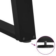 Крака за конзолна маса, U-образни, 2 бр., черни, 28 x (72-73) см, стомана