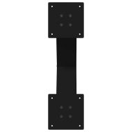 Крака за масичка за кафе, X-образни, 2 бр., черни, 50 x (42-43) см, стомана