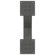 Крака за масичка за кафе, X-образни, 2 бр., антрацит, 60x(30-31) см, стомана