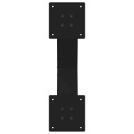 Крака за масичка за кафе, X-образни, 2 бр., черни, 60 x (30-31) см, стомана