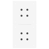 Крака за масичка за кафе, X-образни, 2 бр., бели, 28 x (42-43) см, стомана