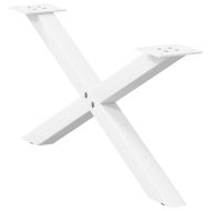 Крака за масичка за кафе, X-образни, 2 бр., бели, 70 x (30-31) см, стомана