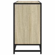 Шкаф за мивка за баня, дъб сонома, 65x33x60 см, инженерно дърво