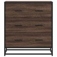 Бюфет Кафяв дъб 68x35x76 cm Изработена дървесина и метал