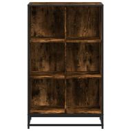 Библиотека, опушен дъб, 65,5x33x107,5 см, инженерно дърво