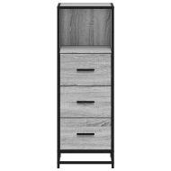 Шкаф за баня Grey Sonoma 35x37,5x100 cm Инженерна дървесина