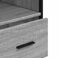 Шкаф за баня Grey Sonoma 35x37,5x100 cm Инженерна дървесина