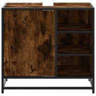 Шкаф за мивка в банята опушен дъб инженерна дървесина