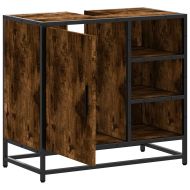 Шкаф за мивка в банята опушен дъб инженерна дървесина