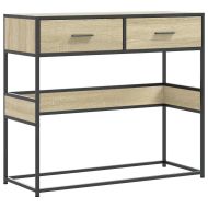 Конзолна маса, дъб сонома, 90x35x80 см, инженерно дърво