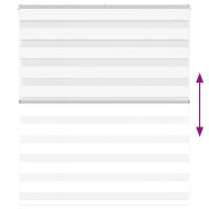 Зеброва щора бял 135x100 см Ширина на плата 130,9 см полиестер