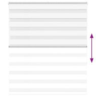 Зеброва щора бял 125x150 см Ширина на плата 120,9 см полиестер