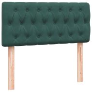 Боксспринг легло с матрак, тъмнозелено, 80x220 см, кадифе