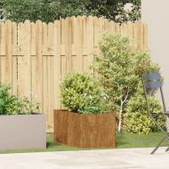 Кашпа, ръждива, 40x80x40 см, патинираща стомана