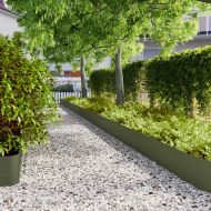 Краища за тревни площи 10 бр. маслиненозелени 25x103 cm