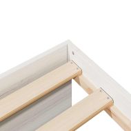 Дневно легло с матрак, бял, 90x200 см, борово дърво масив