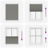 Плисирана щора Антрацит 105x100 cm Ширина на плата 104,4 cm