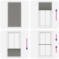 Плисирана щора Антрацит 105x200 cm Ширина на плата 104,4 cm