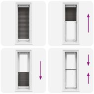 Плисирана щора черна 40x150 cm Ширина на плата 39,4 cm