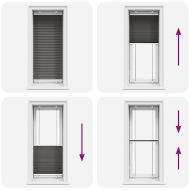 Плисирана щора черна 65x100 cm Ширина на плата 64,4 cm