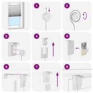 Плисирана щора Антрацит 115x200 cm Ширина на плата 114,4 cm