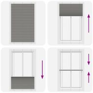 Плисирана щора Антрацит 115x200 cm Ширина на плата 114,4 cm