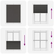 Плисирана щора черна 105x100 cm Ширина на плата 104,4 cm