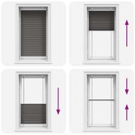 Плисирана щора черна 75x150 cm Ширина на плата 74,4 cm