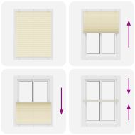 Плисирана щора Cream 105x100 cm Ширина на плата 104,4 cm