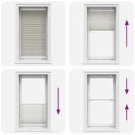 Плисирана щора Светло сиво 70x100 cm Ширина на плата 69,4 cm