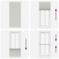Плисирана щора Светло сиво 100x200 cm Ширина на плата 99,4 cm