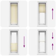 Плисирана щора Cream 45x100 cm Ширина на плата 44,4 cm