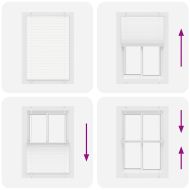 Плисирана щора Бяла 85x150 cm Ширина на плата 84,4 cm Полиестер